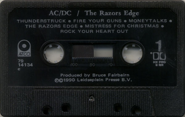 AC/DC – The Razors Edge - 1990 Cassette VinylPursuit.com