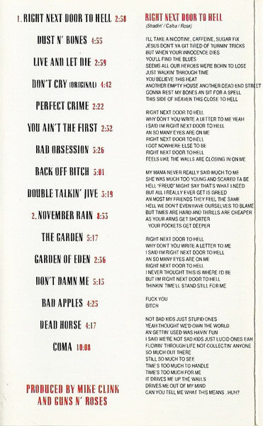 Guns N' Roses – Use Your Illusion I - 1991 Cassette VinylPursuit.com