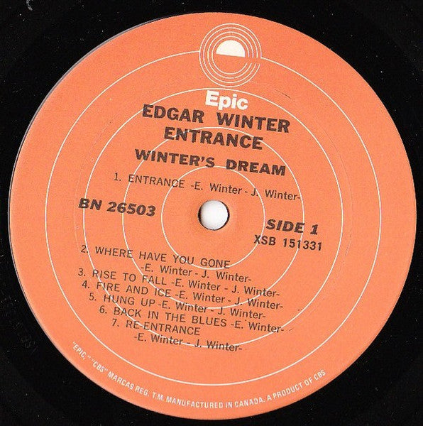 Edgar Winter – Entrance - 1973 VinylPursuit.com