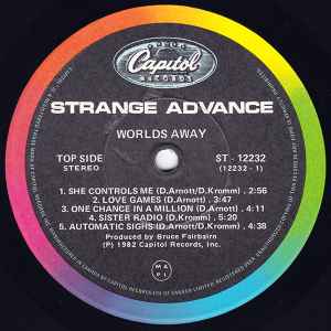 Strange Advance – Worlds Away - 1982 VinylPursuit.com