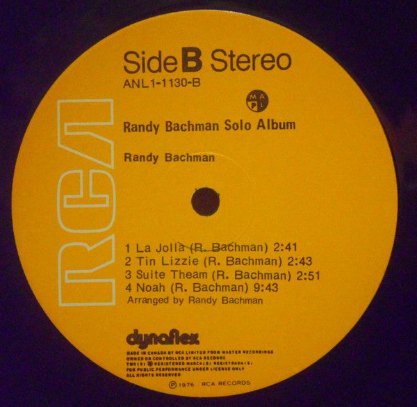 Randy Bachman – Solo Album - 1976! VinylPursuit.com