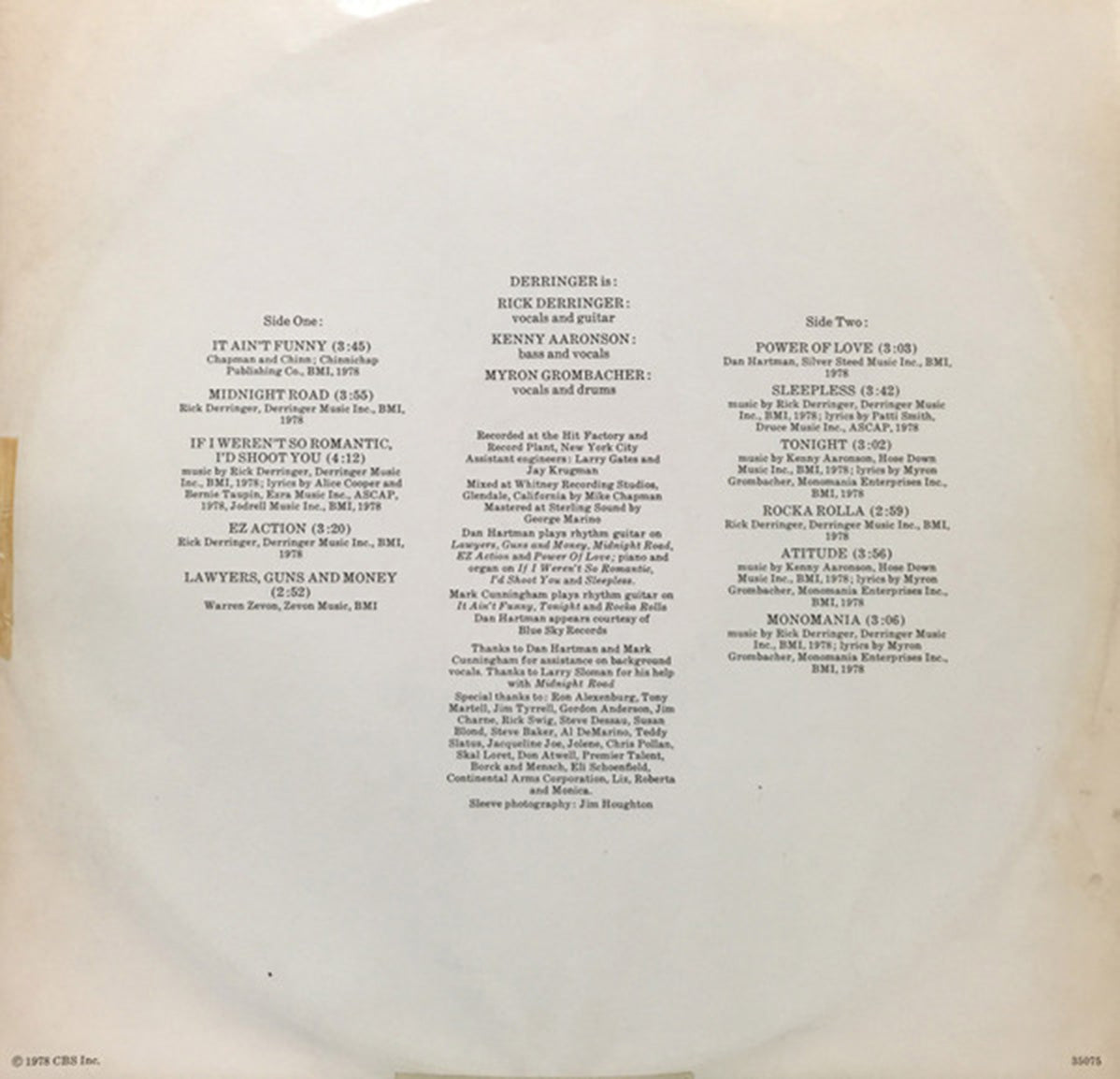 Derringer – If I Weren't So Romantic, I'd Shoot You - 1978 VinylPursuit.com
