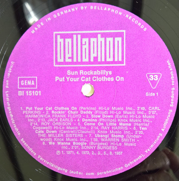 Sun Rockabillys - Put Your Cat Clothes On - 1974 German Original, Mono VinylPursuit.com