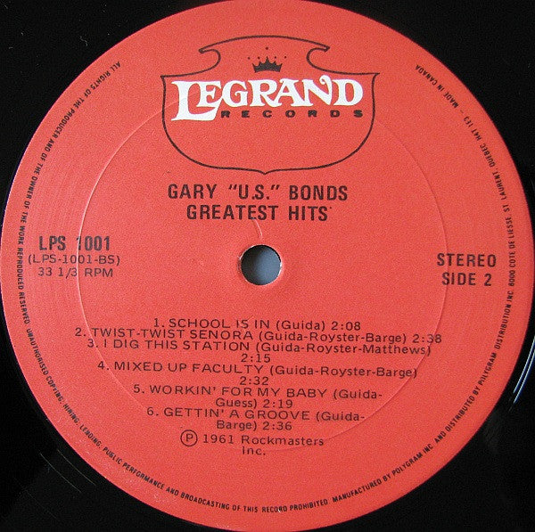 Gary US Bonds – Greatest Hits VinylPursuit.com