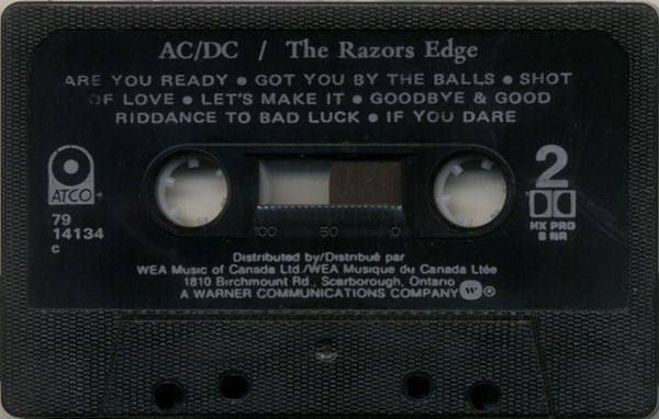 AC/DC – The Razors Edge - 1990 Cassette VinylPursuit.com