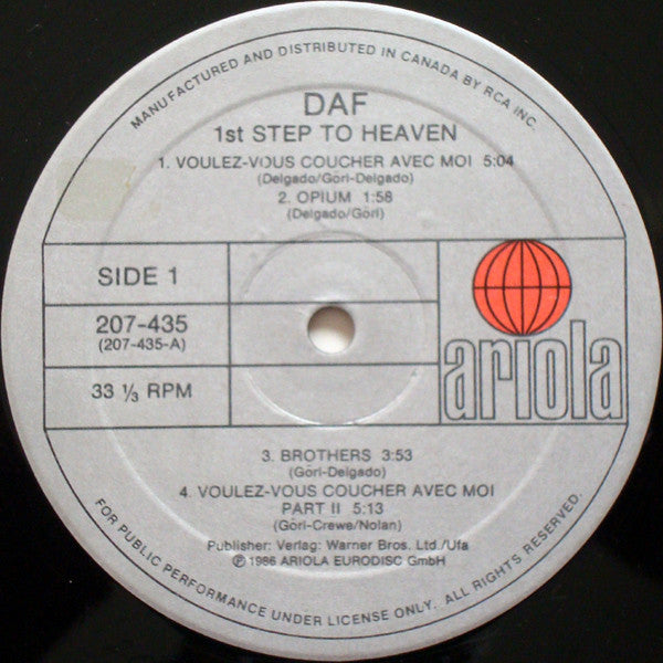 DAF - 1st Step To Heaven  - 1986 VinylPursuit.com