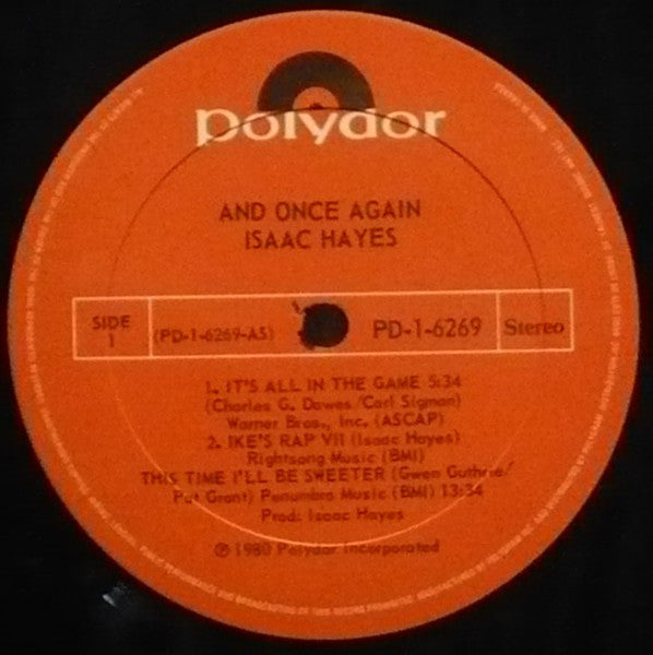 Isaac Hayes – And Once Again - 1980 Original! VinylPursuit.com