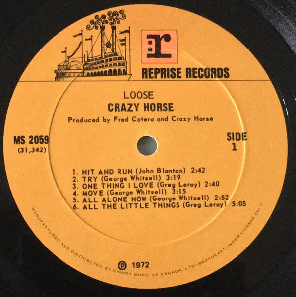 Crazy Horse - Loose - 1972 Original VinylPursuit.com