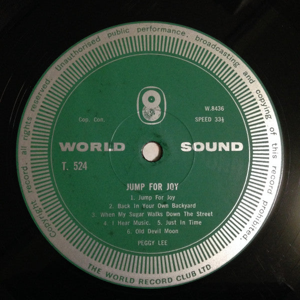 Peggy Lee – Jump For Joy - Mono Pressing VinylPursuit.com