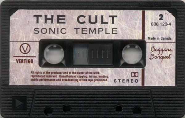 The Cult – Sonic Temple - 1989 Cassette VinylPursuit.com