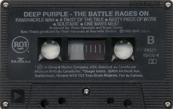 Deep Purple – The Battle Rages On... - 1993 Cassette VinylPursuit.com