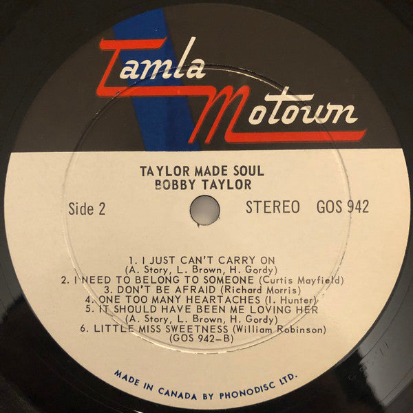 Bobby Taylor – Taylor Made Soul - 1969 Original, Rare! VinylPursuit.com