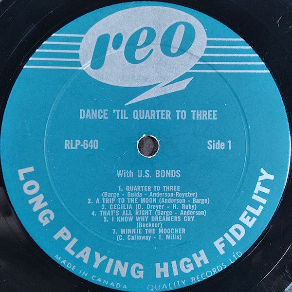 U.S. Bonds – Dance 'Til Quarter To Three With U.S. Bonds - 1961 Mono Pressing VinylPursuit.com