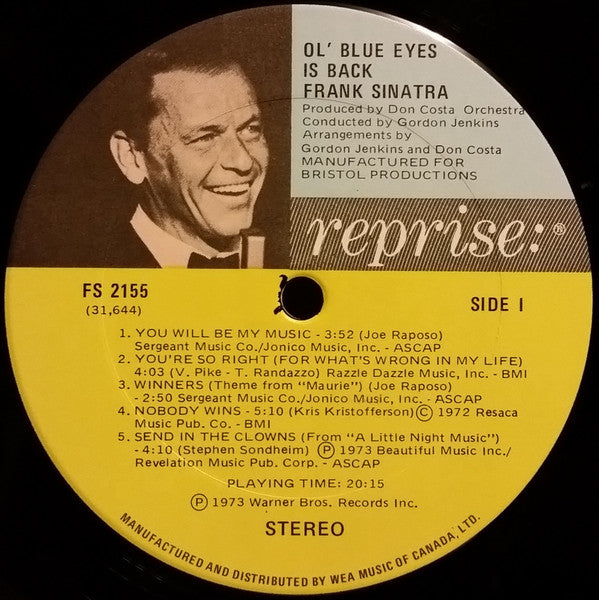 Frank Sinatra – Ol' Blue Eyes Is Back VinylPursuit.com