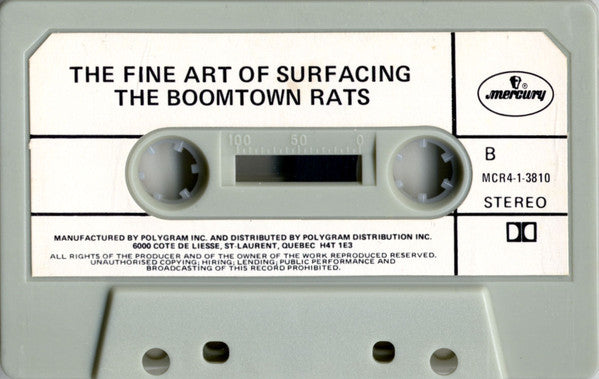 The Boomtown Rats – The Fine Art Of Surfacing - 1979 Cassette VinylPursuit.com