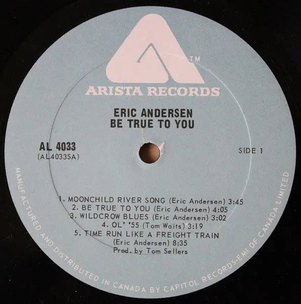 Eric Andersen – Be True To You - 1975 Original VinylPursuit.com