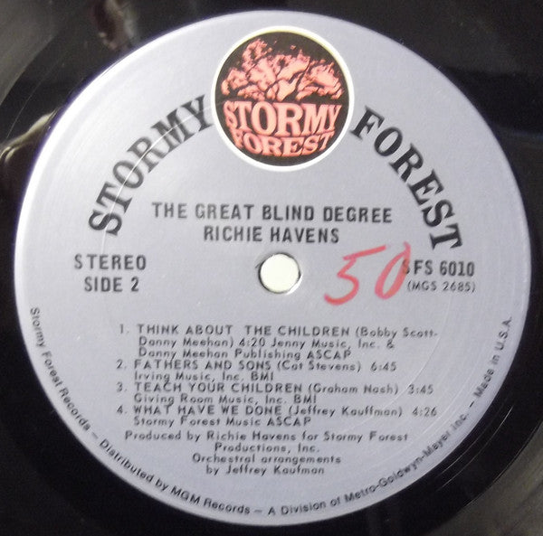 Richie Havens – The Great Blind Degree - 1971 US Pressing VinylPursuit.com