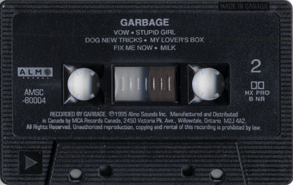 Garbage – Garbage - 1995 Cassette VinylPursuit.com