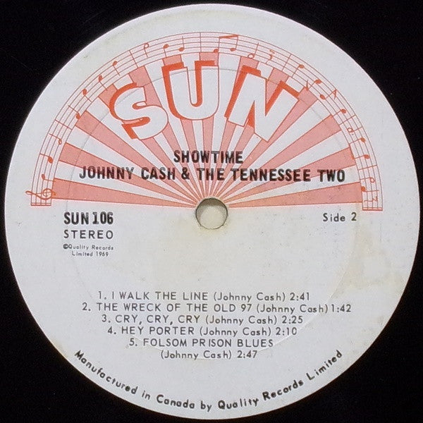 Johnny Cash & The Tennessee Two – Show Time - 1969 Sun Original VinylPursuit.com