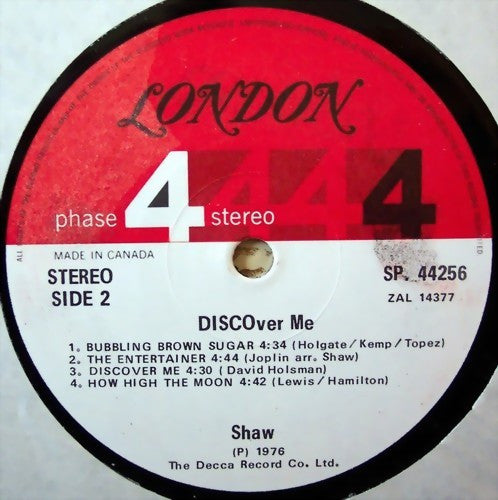 Shaw – DISCOver Me - 1976 VinylPursuit.com