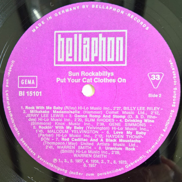 Sun Rockabillys - Put Your Cat Clothes On - 1974 German Original, Mono VinylPursuit.com