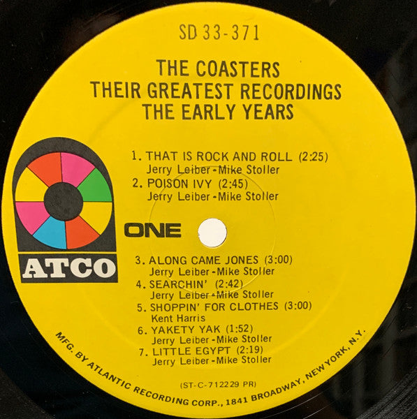 The Coasters – Their Greatest Recordings, The Early Years - 1971 Mono Pressing VinylPursuit.com