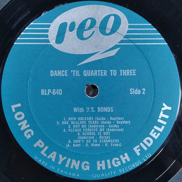 U.S. Bonds – Dance 'Til Quarter To Three With U.S. Bonds - 1961 Mono Pressing VinylPursuit.com