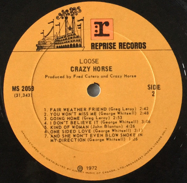Crazy Horse - Loose - 1972 Original VinylPursuit.com