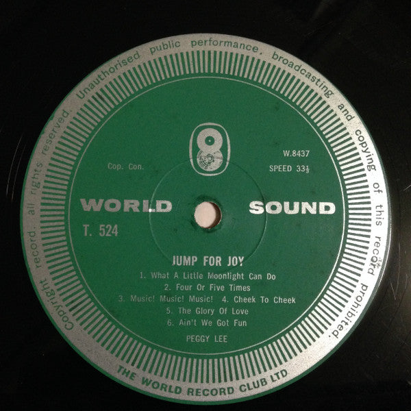 Peggy Lee – Jump For Joy - Mono Pressing VinylPursuit.com
