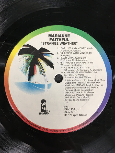 Marianne Faithfull – Strange Weather - 1987 Original VinylPursuit.com