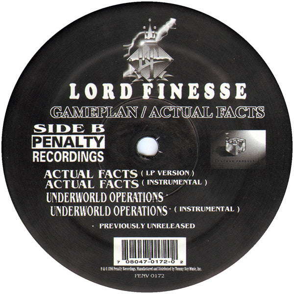 Lord Finesse – Gameplan / Actual Facts - 1996 Original VinylPursuit.com