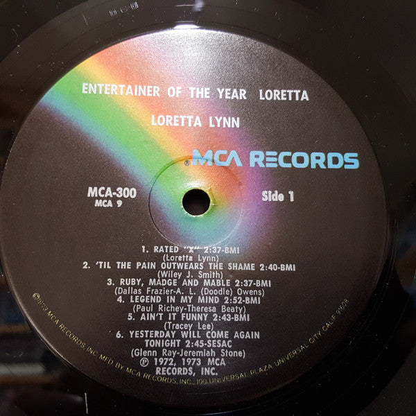 Loretta Lynn – Entertainer of the Year featuring "Rated X" - 1973 VinylPursuit.com