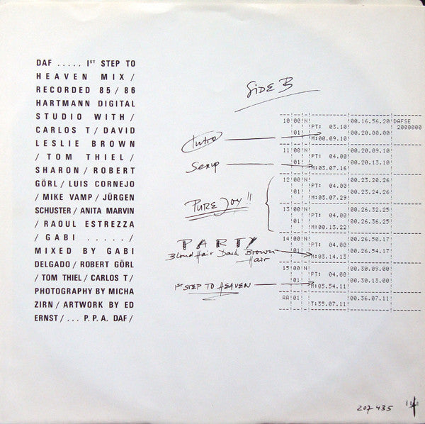 DAF - 1st Step To Heaven  - 1986 VinylPursuit.com