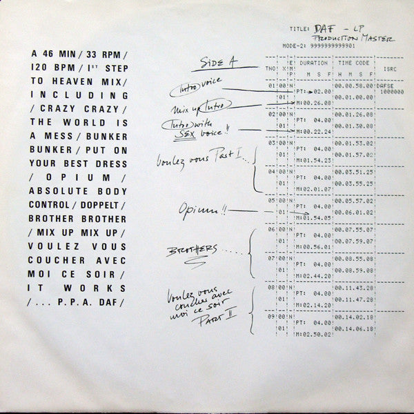 DAF - 1st Step To Heaven  - 1986 VinylPursuit.com