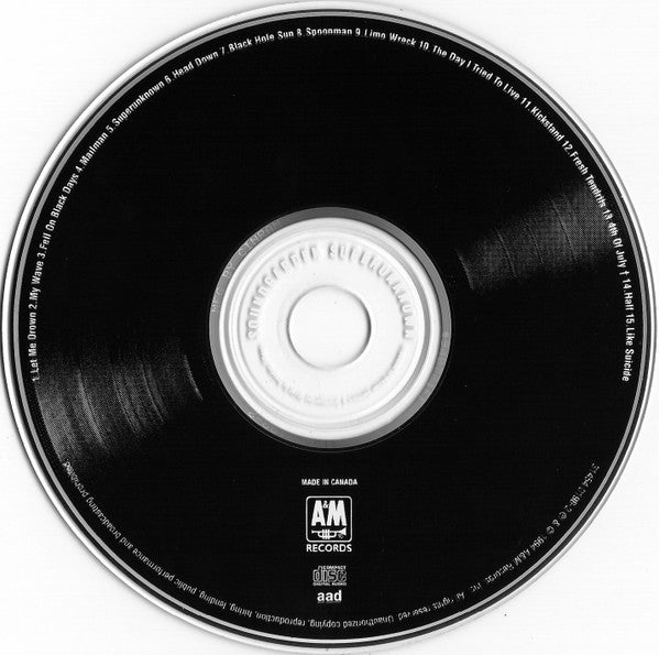 Soundgarden – Superunknown - 1994 CD Vinyl Pursuit Inc