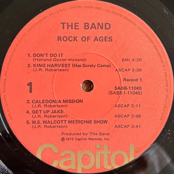 The Band – Rock Of Ages: The Band In Concert VinylPursuit.com