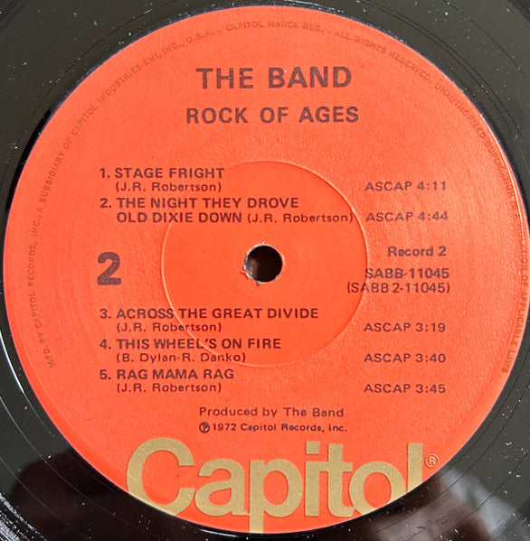 The Band – Rock Of Ages: The Band In Concert VinylPursuit.com