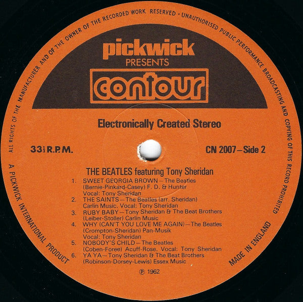 The Beatles Featuring Tony Sheridan - 1976 UK Pressing VinylPursuit.com