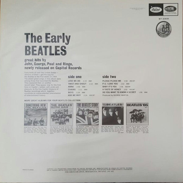 The Beatles – The Early Beatles - 1977 Pressing VinylPursuit.com