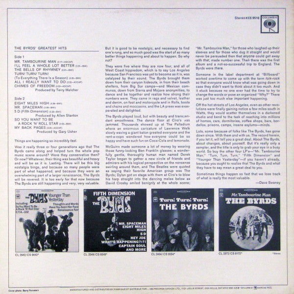 The Byrds – The Byrds' Greatest Hits VinylPursuit.com