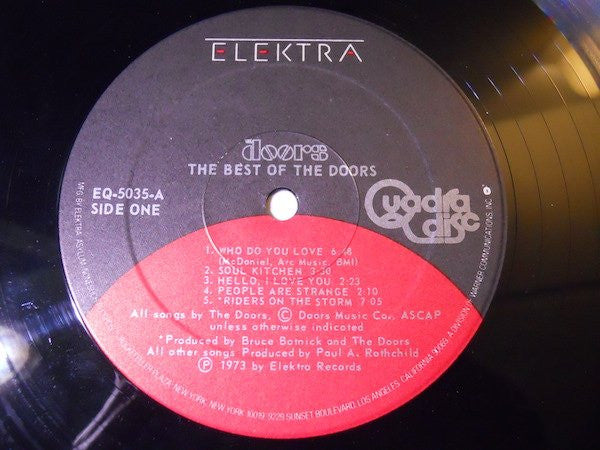The Doors – The Best Of The Doors - 1984 Quadraphonic US Pressing VinylPursuit.com
