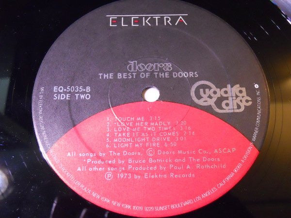 The Doors – The Best Of The Doors - 1984 Quadraphonic US Pressing VinylPursuit.com