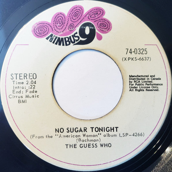 The Guess Who – American Woman / No Sugar Tonight -  7" Single - 1980 Vinyl Pursuit Inc