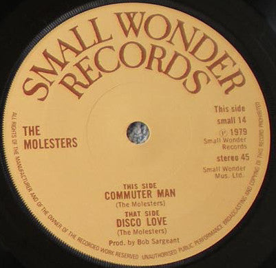 The Molesters – Disco Love -  7" Single, 1979 UK Original Vinyl Pursuit Inc