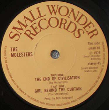 The Molesters – End Of Civilisation -  7" Single, 1979 UK Original Vinyl Pursuit Inc
