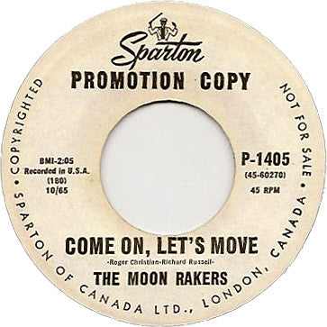 The Moon Rakers – I'm All Right / Come On, Let's Move -  7" Single - 1965 Promo, Rare Vinyl Pursuit Inc