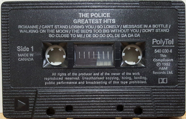 The Police – Greatest Hits - 1992 Cassette VinylPursuit.com