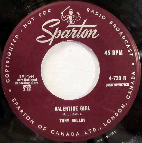 Tony Bellus – Robbin The Cradle -  7" Single - 1959 Vinyl Pursuit Inc