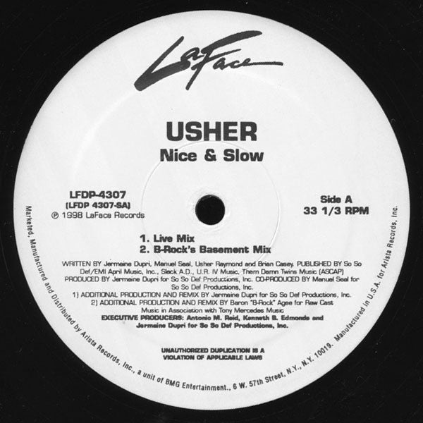 Usher – Nice and Slow - 1998 Original VinylPursuit.com