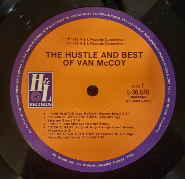 Van McCoy – The Hustle And Best Of Van McCoy – 1976 Australian Original! - Vinyl Pursuit Inc
